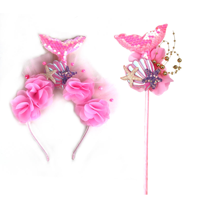 Pink Sequin Mermaid Headband - PARTY PLANET