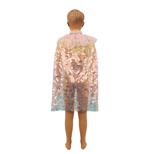 Pink Sequin Mermaid Cape - 90cm - PARTY PLANET