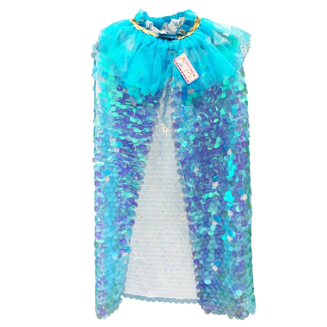 Blue Sequin Mermaid Cape - 90cm