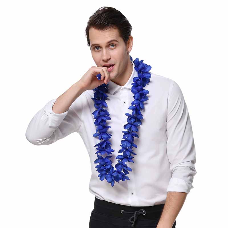 Blue Flower Lei - PARTY PLANET