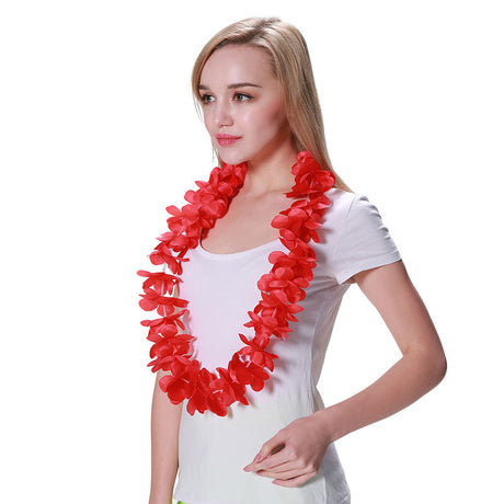 Red Flower Lei - PARTY PLANET