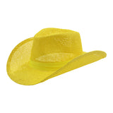 Burlap Cowboy Hat - Yellow