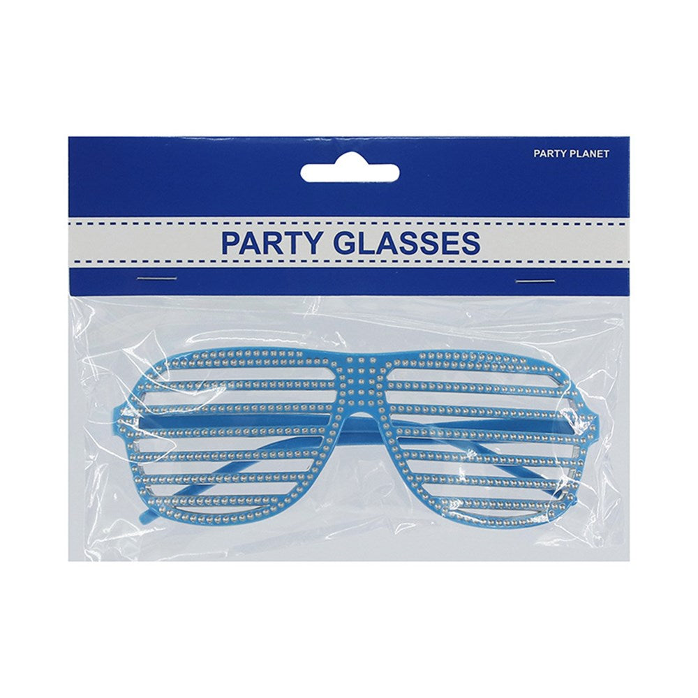 Bling Slatted Glasses - Green