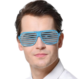 Bling Slatted Glasses - Green