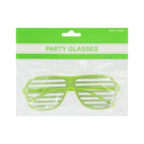 Bling Slatted Glasses - Green