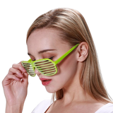 Bling Slatted Glasses - Green