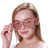 Bling Slatted Glasses - Green
