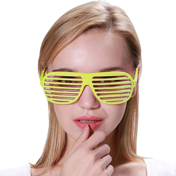 Bling Slatted Glasses - Green