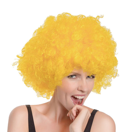Yellow Afro Wig - PARTY PLANET