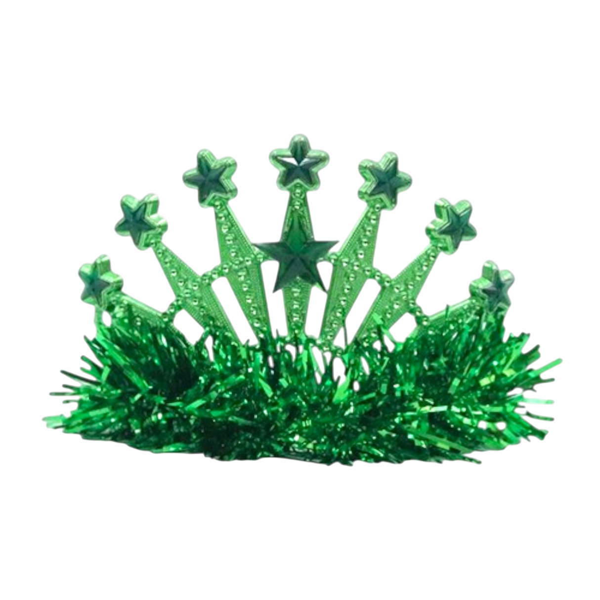 Green Tinsel Tiara