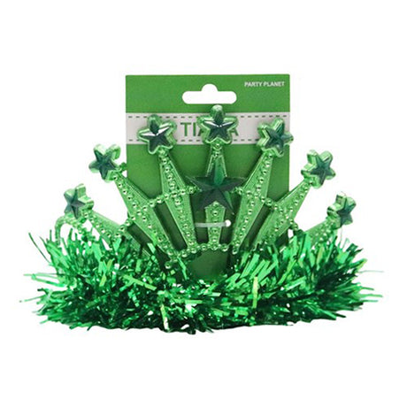 Green Tinsel Tiara