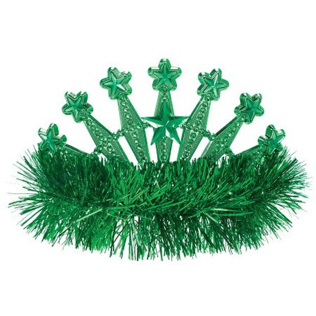Green Tinsel Tiara