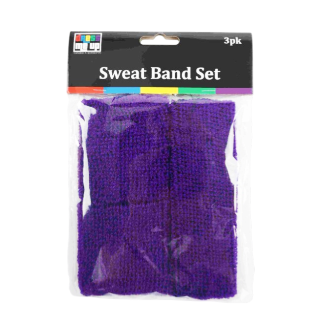 Sweat Band Set Yellow 3 Piece