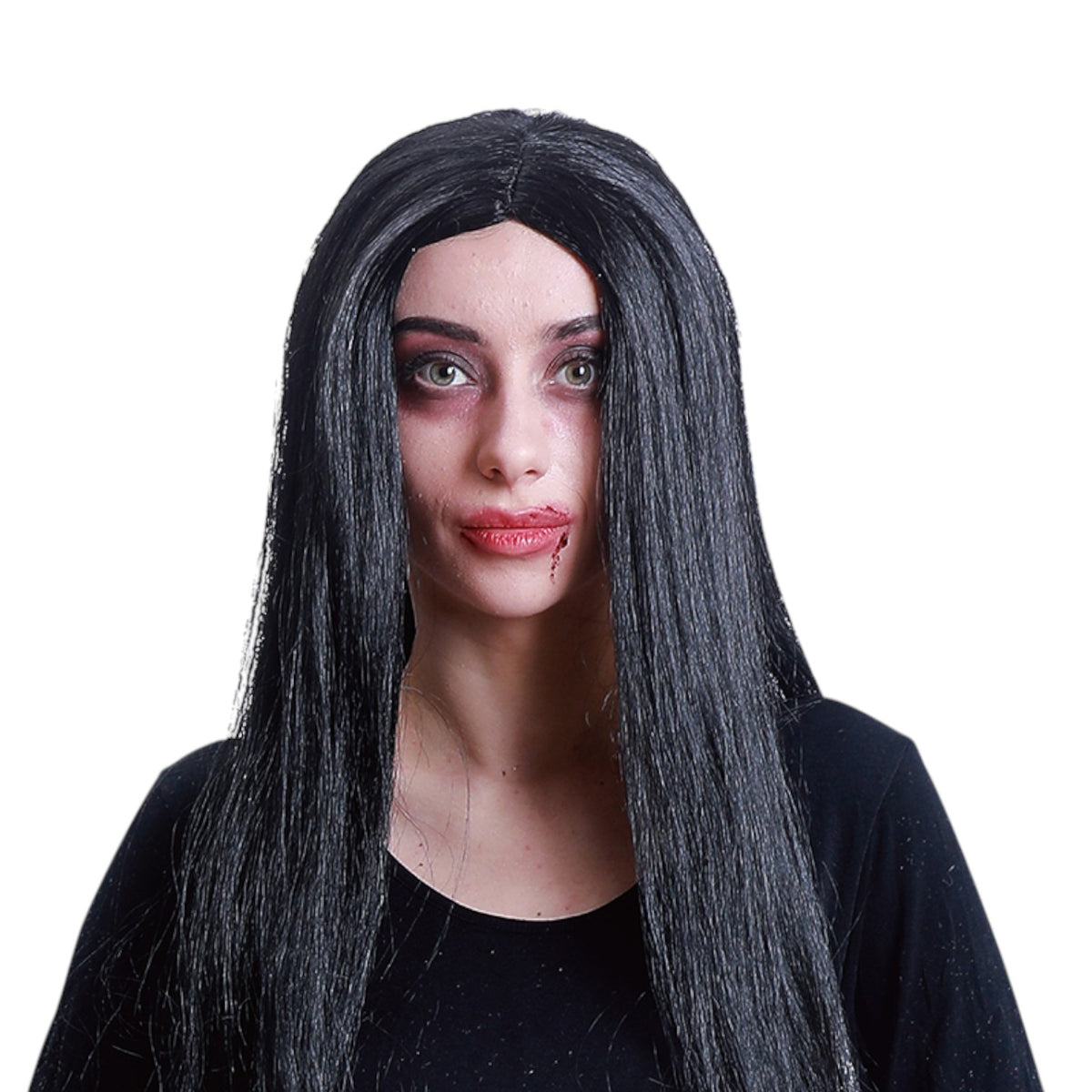 Long Black Witch Wig