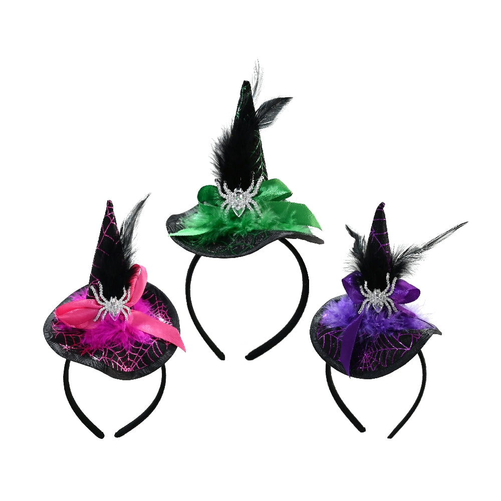 Witch Hat On Headband Assorted