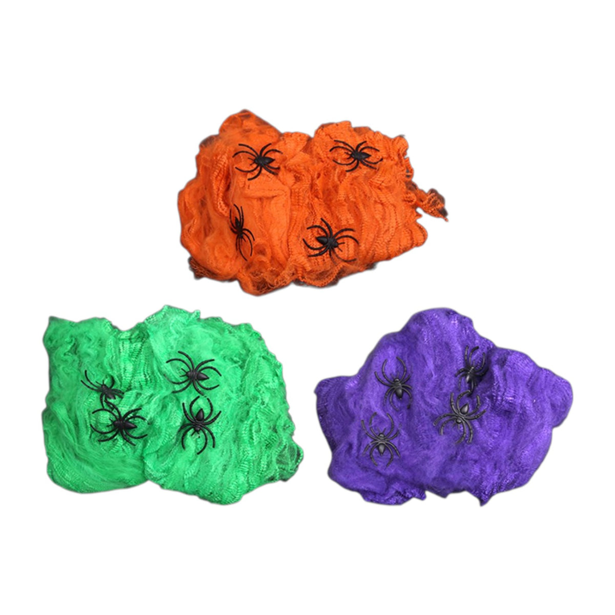 Spider Web with 4 Spiders - 3 Colours