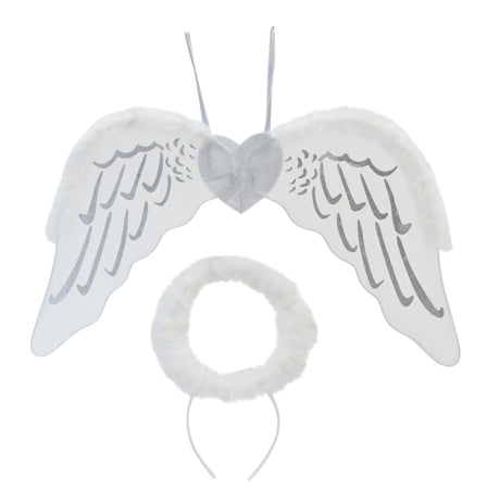 Angel Wings & Halo Set - Black/White