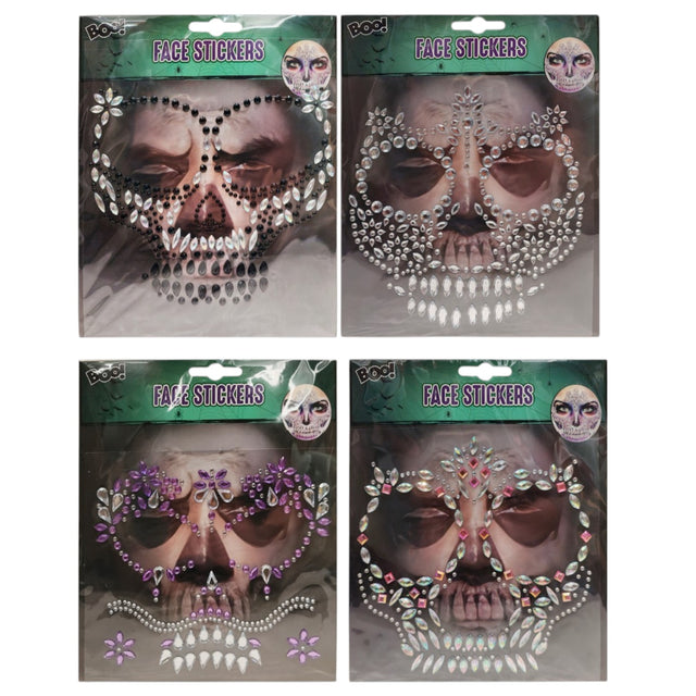 Halloween Face Gems - Assorted