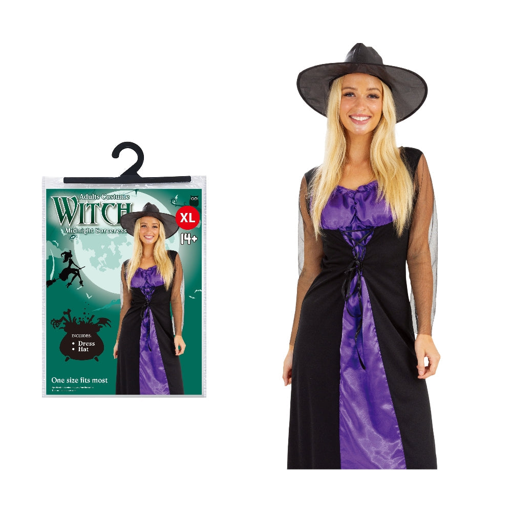 Purple Witch Costume - Adults