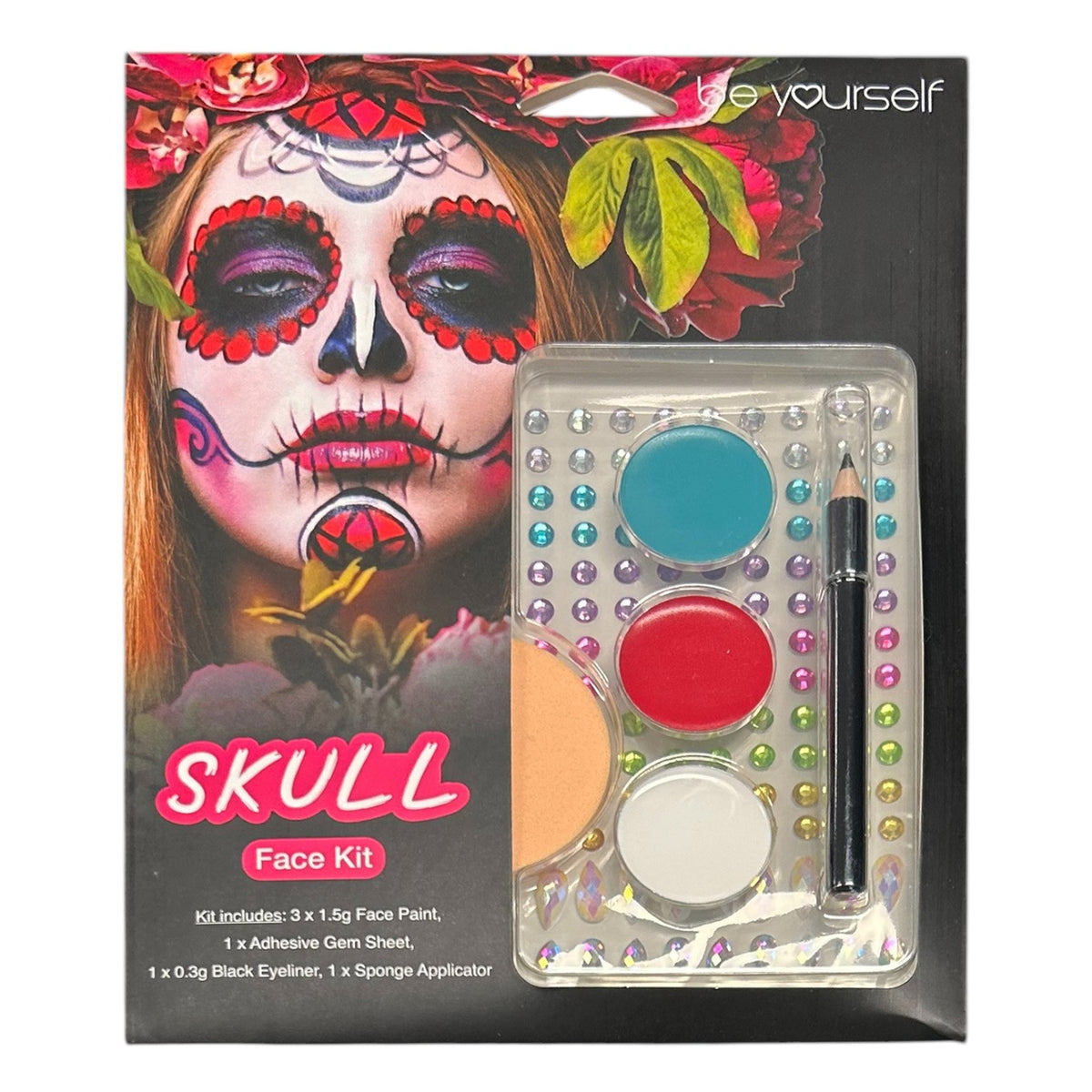 Candy Skull Makeup Kit with Gems