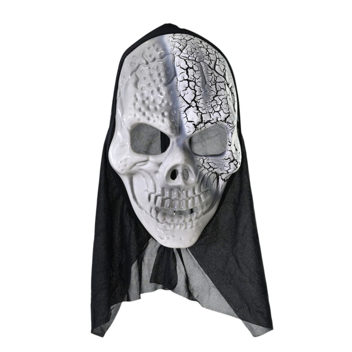 Cracked Skull Mask with Hood - Assorted