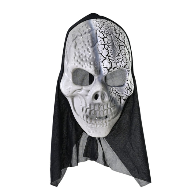 Cracked Skull Mask with Hood - Assorted