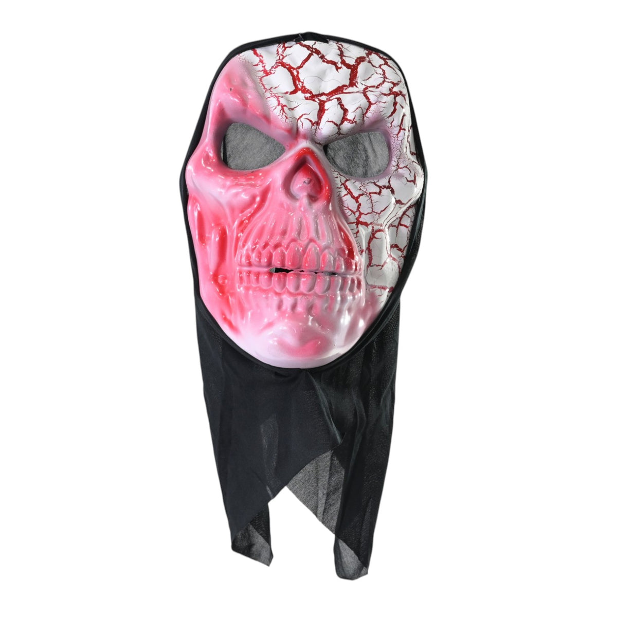Cracked Skull Mask with Hood - Assorted