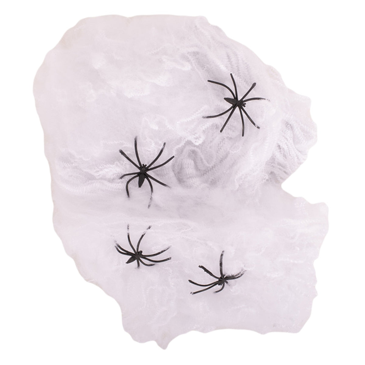Spider Web with 4 Spiders - White