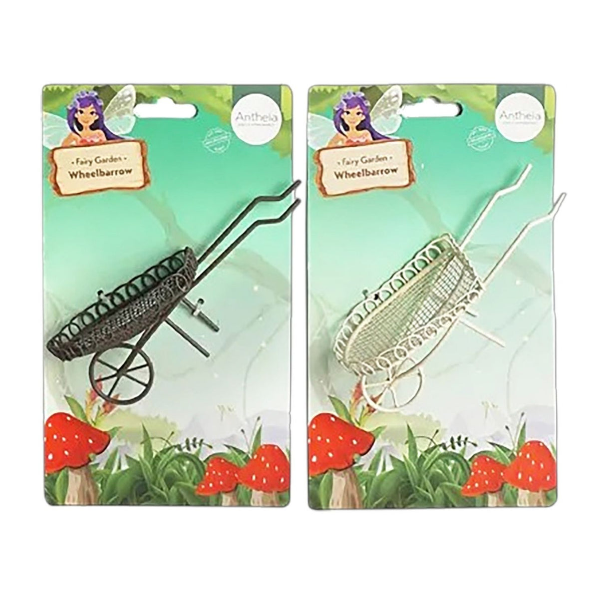 Fairy Metal Wheelbarrow - 2 Assorted