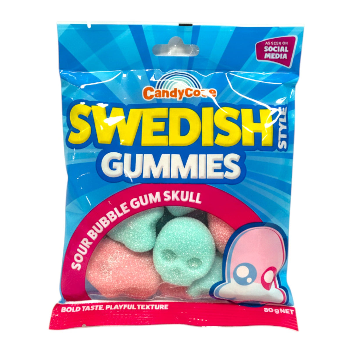 Swedish Style Gummies - Sour Bubblegum Skulls