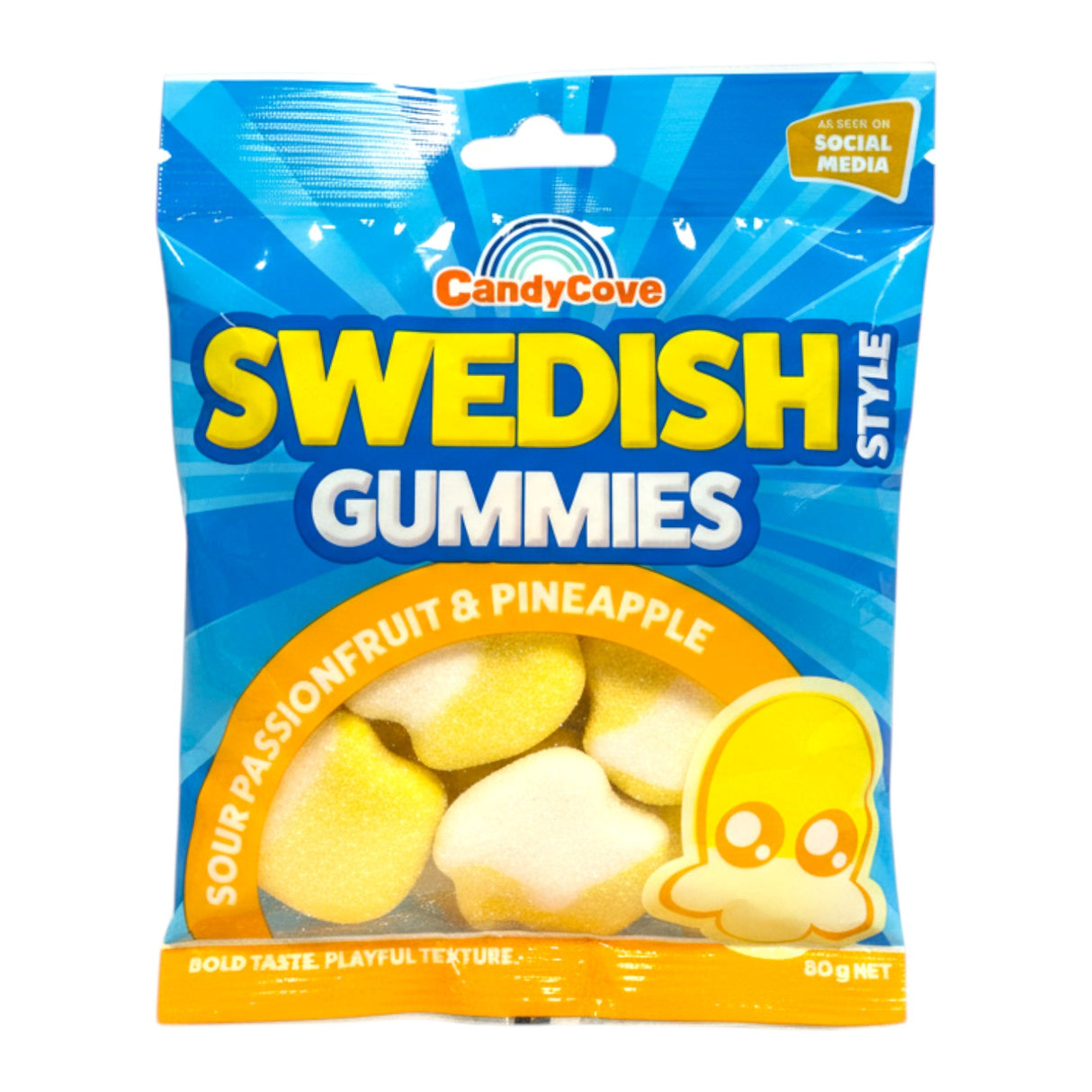 Swedish Style Gummies - Sour Passionfruit & Pineapple Skulls