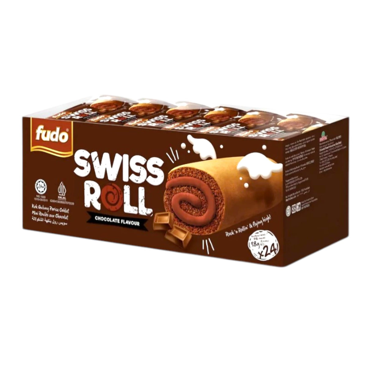 Fudo Swiss Roll - Chocolate - 24 Pack
