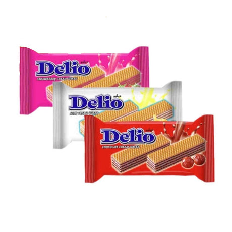 Delio Cream Wafer - Chocolate - 24 Pack