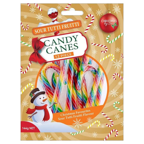 Candy Canes Rainbow Sour - 12 Pack