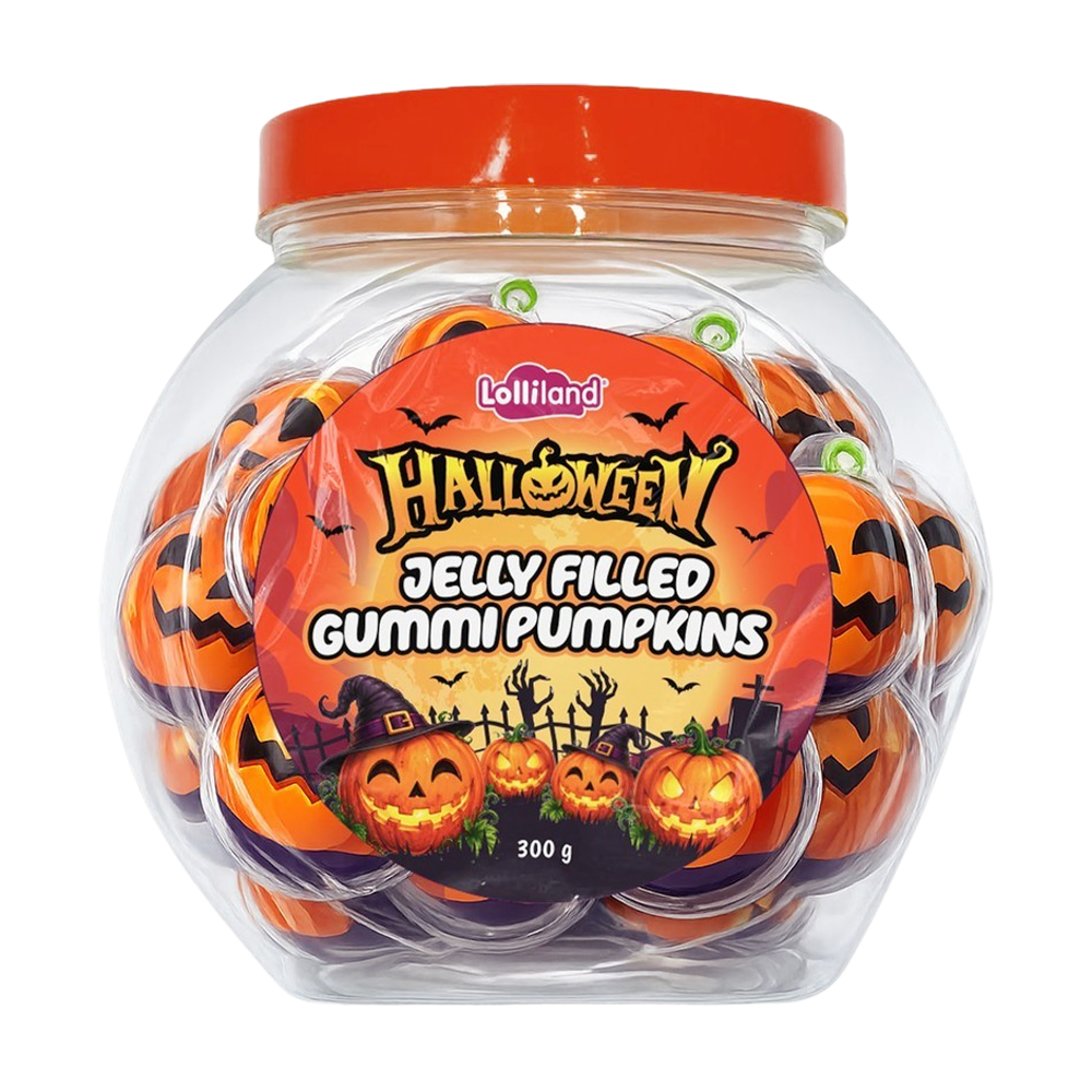 Jelly Filled Gummi Pumpkins - 300g jar