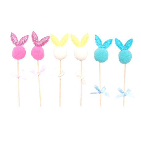 Pom Pom Bunny Picks – 6 Pack