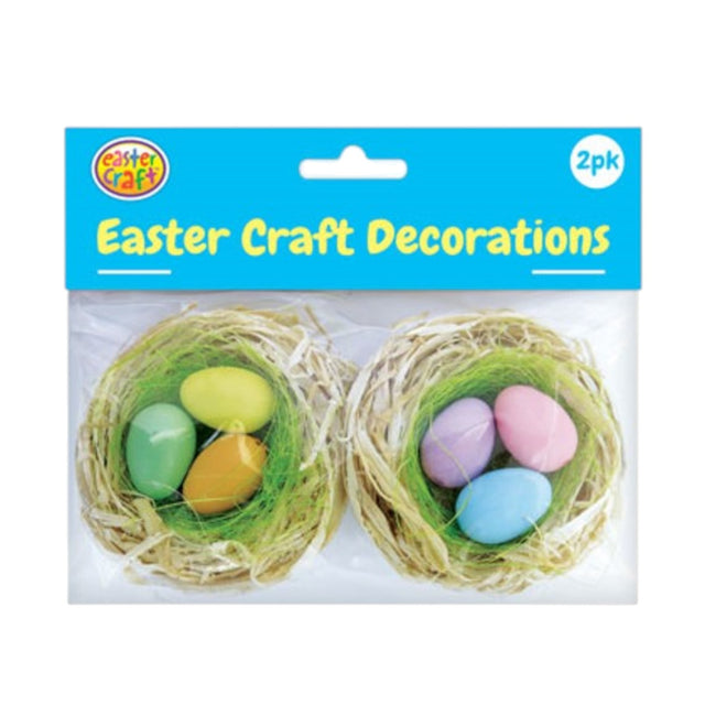 Easter Egg Nest with Eggs – 2 Pack
