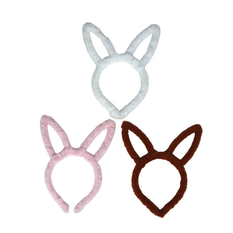Furry Bunny Ears Headband – Assorted 3 Designs