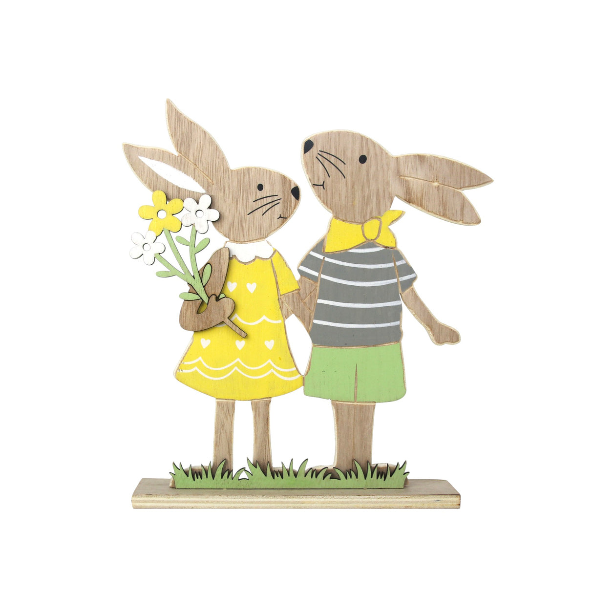 Mr & Mrs Decorative Bunny Figures MDF 23cm