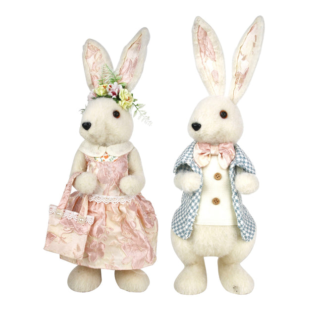 Mr & Mrs Bunny Figurines 48cm – Bridgerton Style