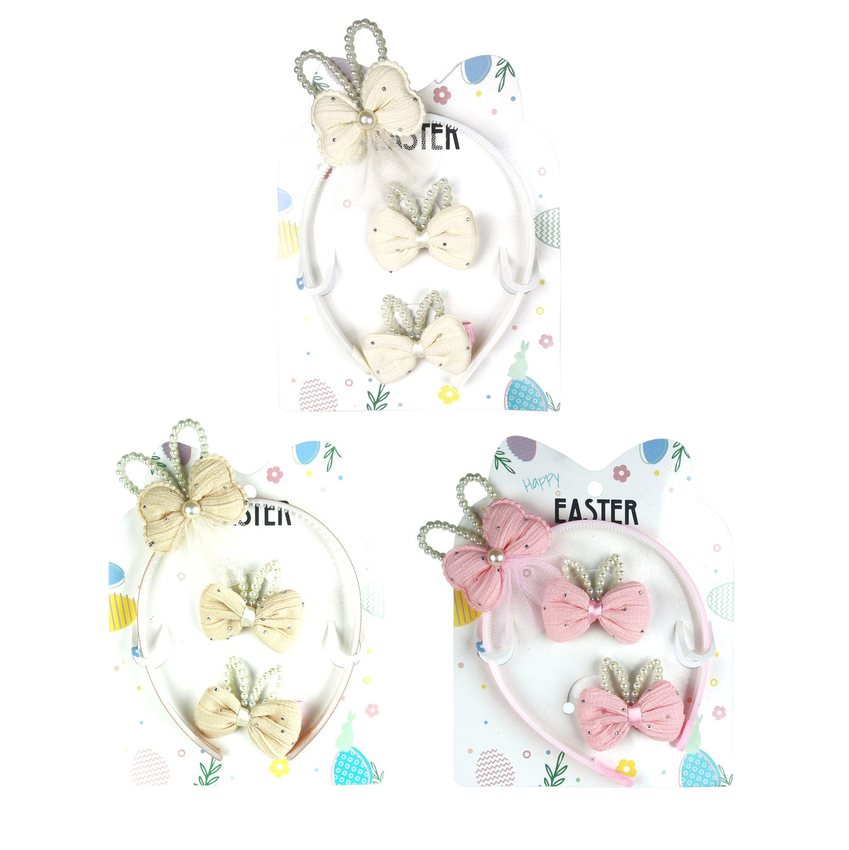 Easter Headband & Hair Clips Set – 3 Piece