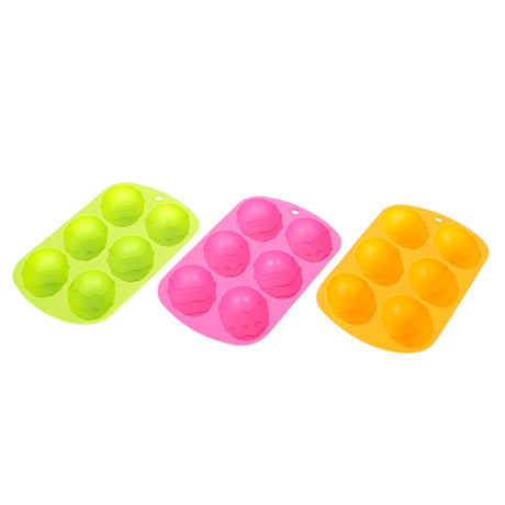 Silicone Chocolate Egg Moulds – Assorted 3 Designs