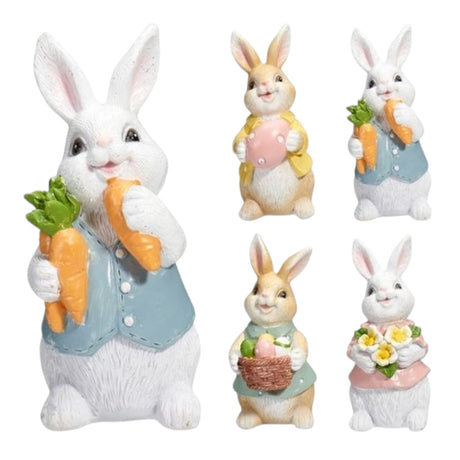 Porcelain Bunny Figurines 10cm – Assorted