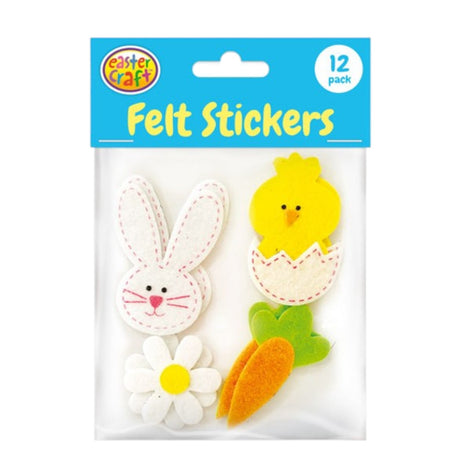 Felt Easter Stickers – 12 Pack (Assorted 4 Designs)