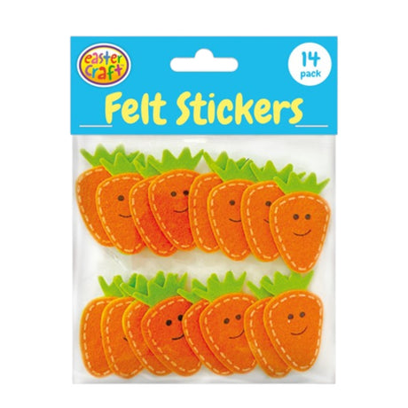 Felt Carrot Stickers – 14 Pack