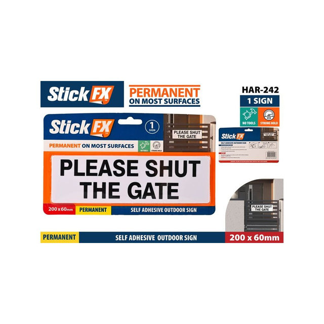 Please Shut the Gate Sign
