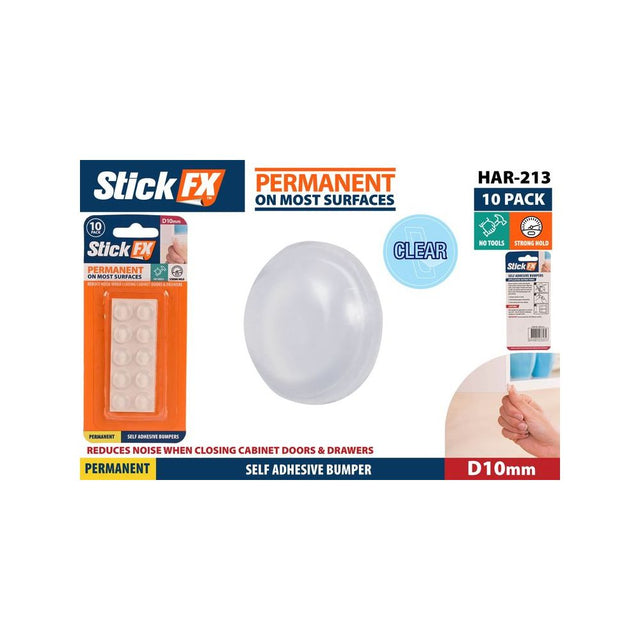 10 Pack Self-Adhesive Clear Bumpers