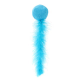 Plush Ball With Feather Tail Cat Toy - Assorted