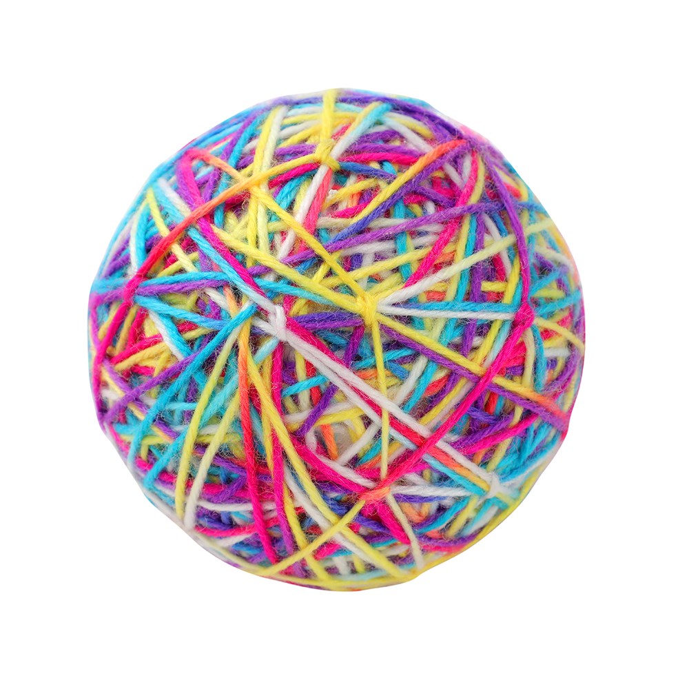 Yarn Ball Rattle Cat Toy