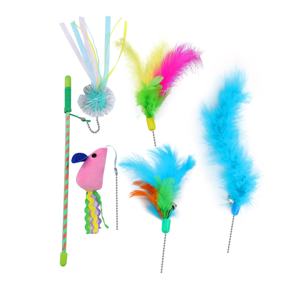 5 In 1 Interchangeable Cat Dangler Toy 43cm
